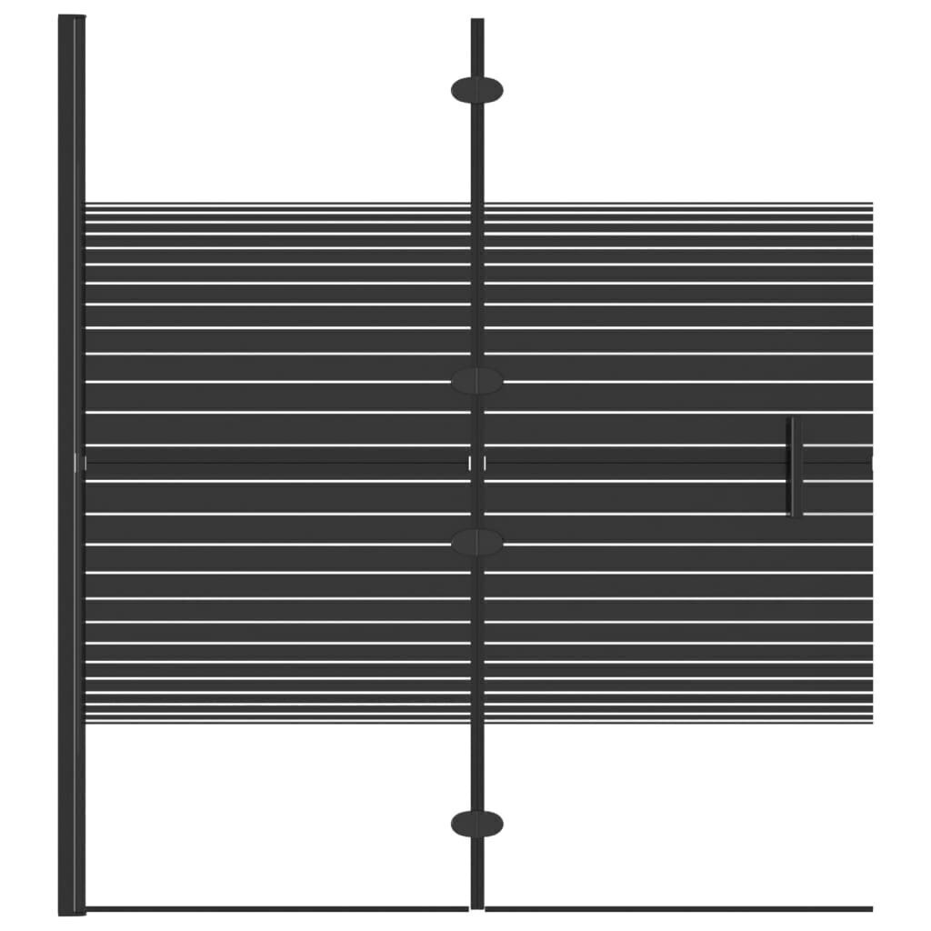 vidaXL Taittuva suihkuseinä ESG 120x140 cm musta hinta ja tiedot | Suihkuseinät ja -ovet | hobbyhall.fi