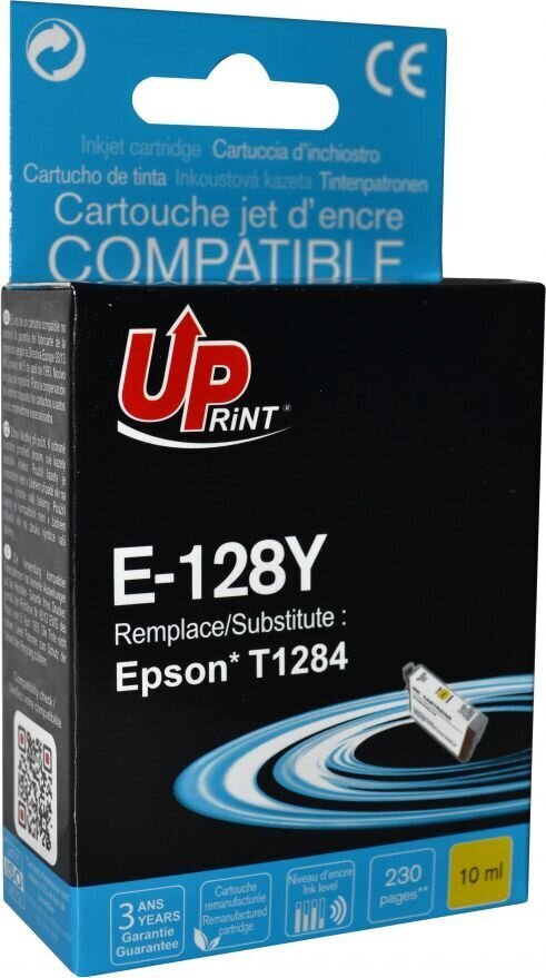 " uprint muste yhteensopiva c13t12844011, keltainen, 270p, 10ml, e-128y epson stylus s22, sx125, 420w, 425w, stylus office bx305, stylus office bx305 kanssa hinta ja tiedot | Mustekasetit | hobbyhall.fi