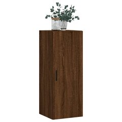 vidaXL Seinäkiinnitettävä kaappi ruskea tammi 34,5x34x90 cm hinta ja tiedot | Olohuoneen kaapit ja lipastot | hobbyhall.fi