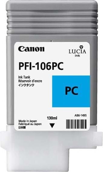 CANON PFI-106PC Photo Cyan 130ml hinta ja tiedot | Mustekasetit | hobbyhall.fi