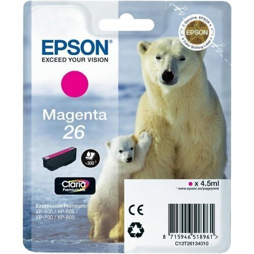 Epson C13T26134010, vaaleanpunainen hinta ja tiedot | Mustekasetit | hobbyhall.fi
