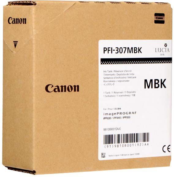 CANON PFI-307MBK Matte Black 330ml hinta ja tiedot | Mustekasetit | hobbyhall.fi