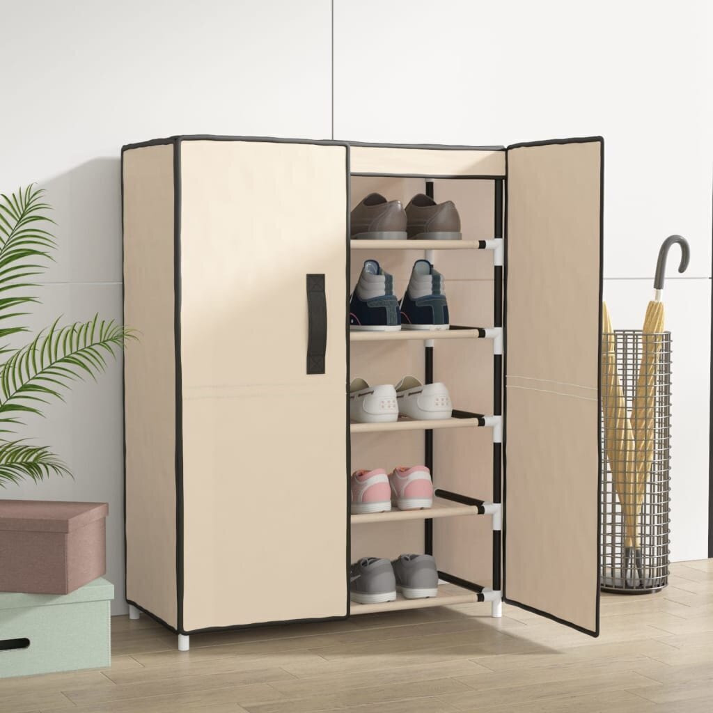 Kenkäkaappi 60x28x90cm, beige hinta ja tiedot | Kenkäkaapit ja -hyllyt | hobbyhall.fi