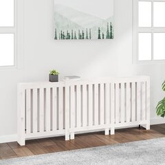 vidaXL Lämpöpatterin suoja valkoinen 210x21x85 cm täysi mänty hinta ja tiedot | Takka- ja uunitarvikkeet | hobbyhall.fi