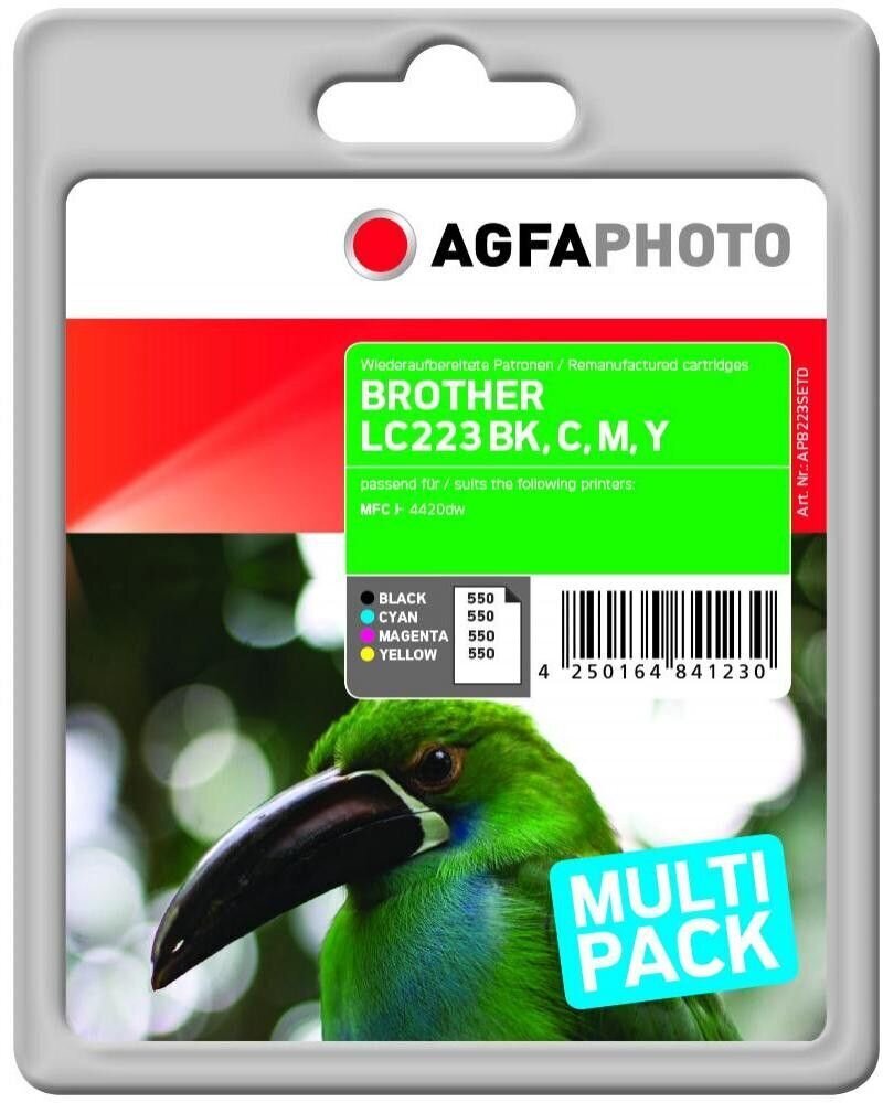 AgfaPhoto APB223SETD väri patruuna hinta ja tiedot | Mustekasetit | hobbyhall.fi