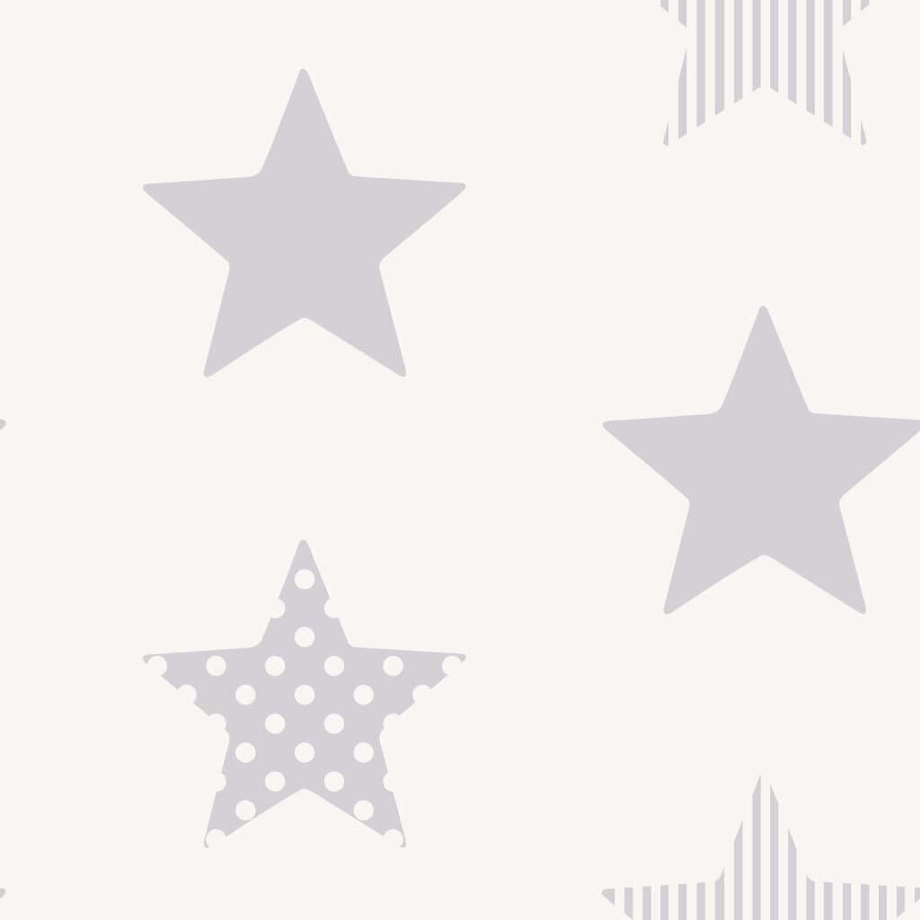 425342 Kids at Home Wallpaper "Superstar" Silver and White hinta ja tiedot | Tapetit | hobbyhall.fi