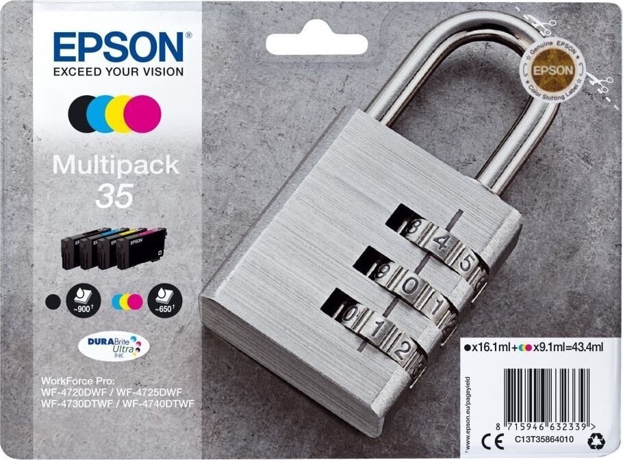 EPSON Multipack 4-colours 35 DURABrite U hinta ja tiedot | Mustekasetit | hobbyhall.fi