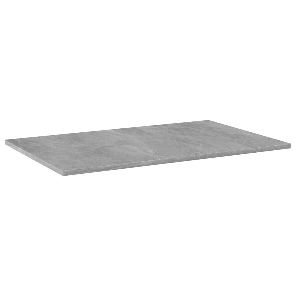 vidaXL Kirjahyllytasot 4 kpl betoninharmaa 80x50x1,5 cm lastulevy hinta ja tiedot | Hyllyt | hobbyhall.fi