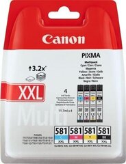 CANON INK CLI-581XXL C/M/Y/BK MULTI BL SEC hinta ja tiedot | Mustekasetit | hobbyhall.fi