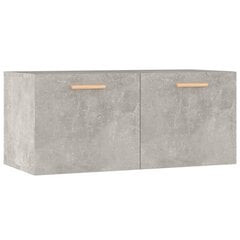 vidaXL Seinäkaappi betoninharmaa 80x35x36,5 cm tekninen puu hinta ja tiedot | Olohuoneen kaapit ja lipastot | hobbyhall.fi