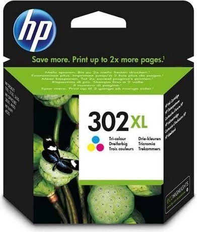 HP 302XL Tri-color Ink Cartridge Blister hinta ja tiedot | Mustekasetit | hobbyhall.fi
