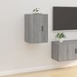 vidaXL Seinäkiinnitettävät TV-tasot 2 kpl harmaa Sonoma 40x34,5x60 cm hinta ja tiedot | TV-tasot | hobbyhall.fi