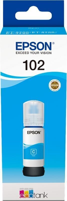 EPSON 102 EcoTank Cyan ink bottle hinta ja tiedot | Mustekasetit | hobbyhall.fi