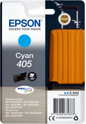 EPSON SINGLEPACK CYAN 405 DURABRITE ULTRA INK hinta ja tiedot | Mustekasetit | hobbyhall.fi