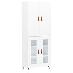 vidaXL Kaappi valkoinen 69,5x34x180 cm tekninen puu hinta ja tiedot | Olohuoneen kaapit ja lipastot | hobbyhall.fi