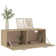 vidaXL Seinäkaappi Sonoma-tammi 100x36,5x35 cm tekninen puu hinta ja tiedot | Olohuoneen kaapit ja lipastot | hobbyhall.fi