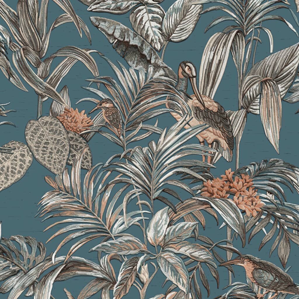 DUTCH WALLCOVERINGS Tapetti Bird-of-Paradise sininen hinta ja tiedot | Tapetit | hobbyhall.fi