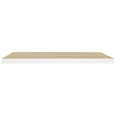 vidaXL Kelluva seinähylly tammi ja valkoinen 80x23,5x3,8 cm MDF hinta ja tiedot | Hyllyt | hobbyhall.fi