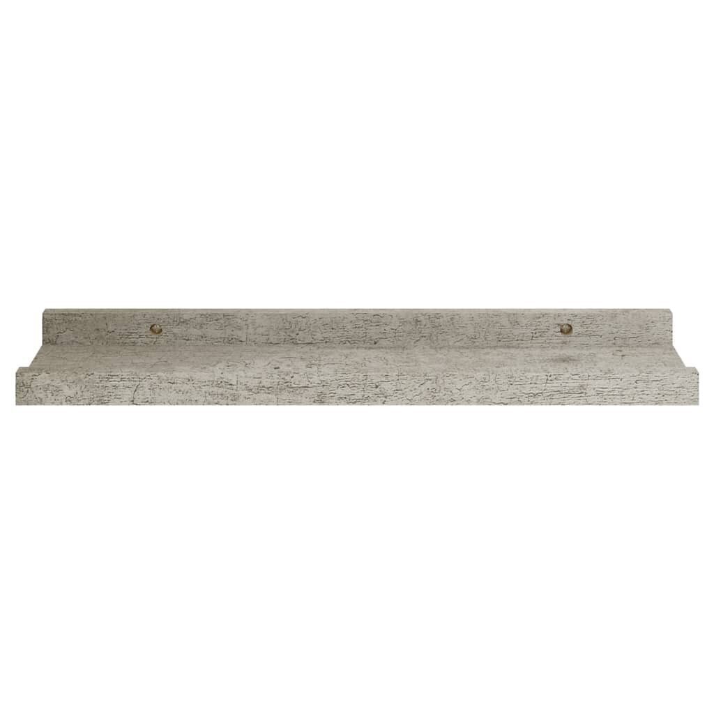 vidaXL Seinähyllyt 4 kpl betoninharmaa 40x9x3 cm hinta ja tiedot | Hyllyt | hobbyhall.fi