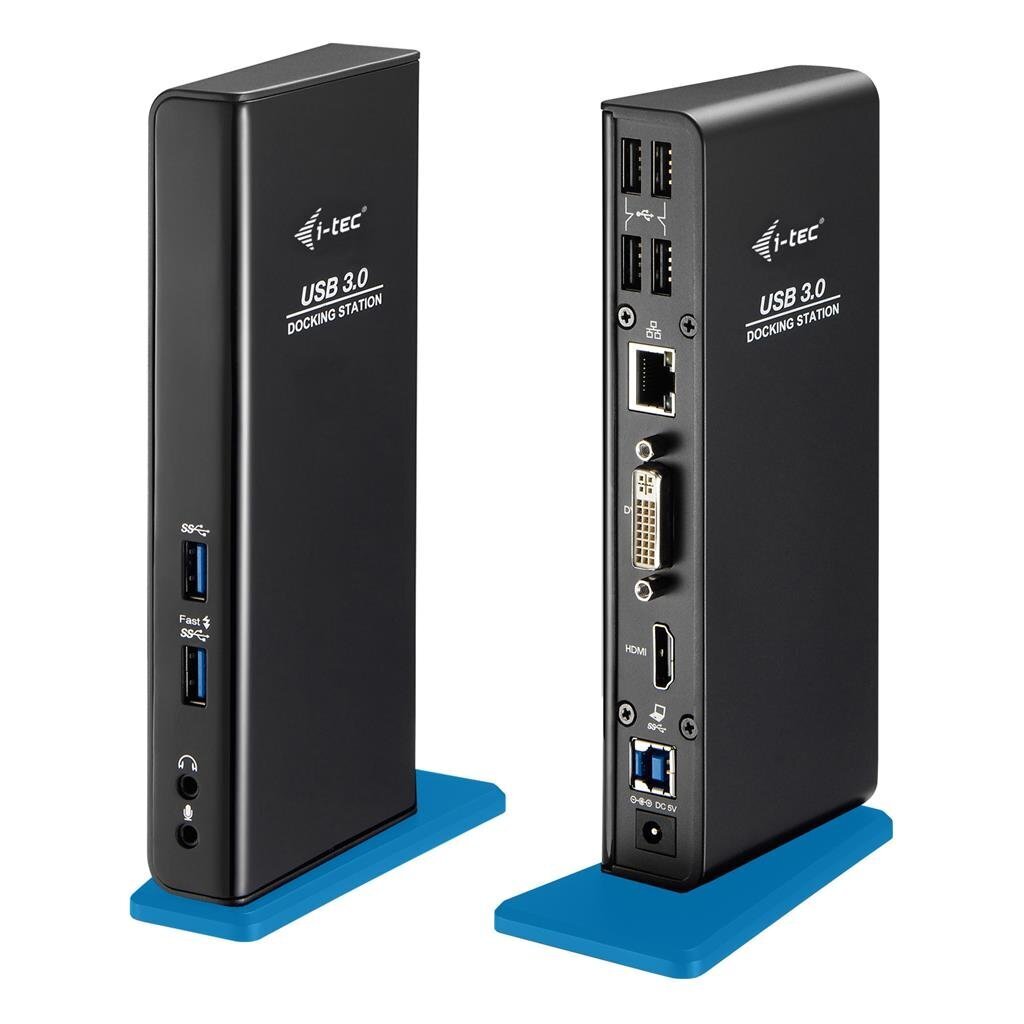 i-tec USB 3.0 Dual Docking Station HDMI DVI Full HD + USB Charging Port hinta ja tiedot | Kannettavien tietokoneiden lisätarvikkeet | hobbyhall.fi