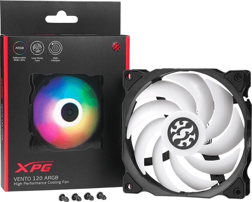 XPG VENTO 120 ARGB 1200 rpm 23 dB Nestejäähdytyssarja hinta ja tiedot | Tietokoneen tuulettimet | hobbyhall.fi