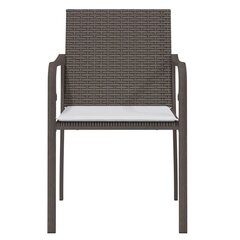 6 tuolin setti vidaXL, ruskea hinta ja tiedot | Puutarhatuolit | hobbyhall.fi