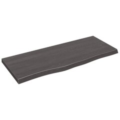 vidaXL Seinähylly tummanruskea 100x40x(2-4) cm käsitelty täystammi hinta ja tiedot | Hyllyt | hobbyhall.fi