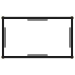 vidaXL Konsolipöytä läpinäkyvä 60x35x75 cm karkaistu lasi hinta ja tiedot | Sohvapöydät | hobbyhall.fi