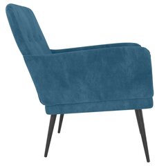 Nojatuoli vidaXL, Velvet, 62x79x79cm, sininen hinta ja tiedot | Nojatuolit | hobbyhall.fi