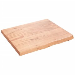 vidaXL Seinähylly vaaleanruskea 60x50x2 cm käsitelty täystammi hinta ja tiedot | Hyllyt | hobbyhall.fi