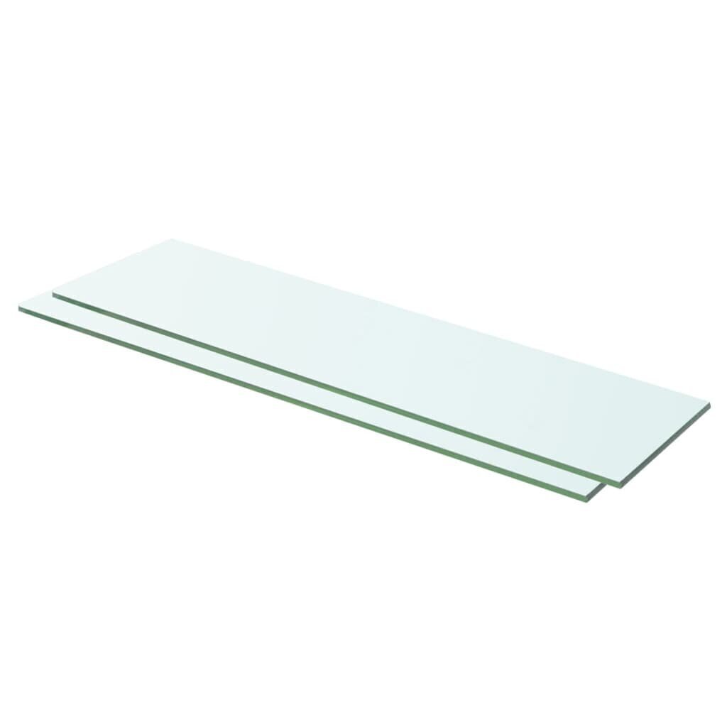 vidaXL Hyllyt 2 kpl kirkas lasi 60x12 cm hinta ja tiedot | Hyllyt | hobbyhall.fi