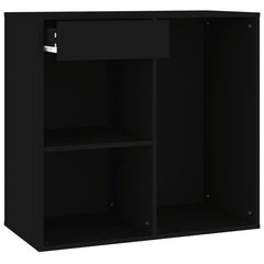 vidaXL Kosmetiikkakaappi musta 80x40x75 cm tekninen puu hinta ja tiedot | Olohuoneen kaapit ja lipastot | hobbyhall.fi