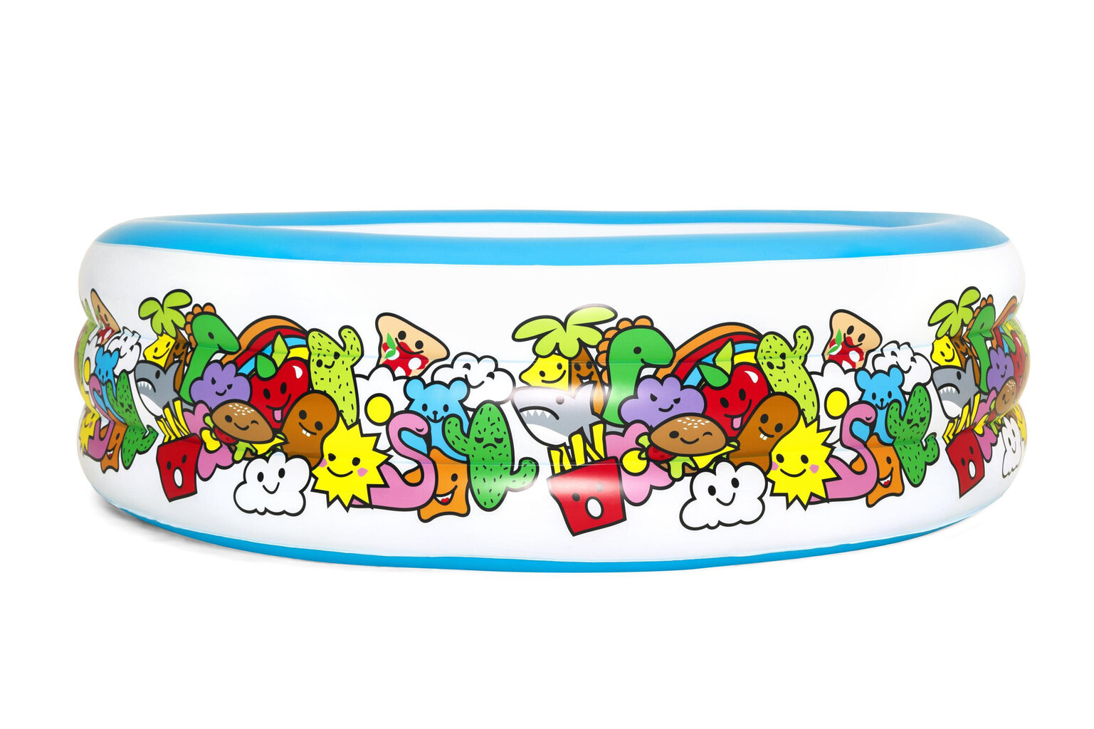 Puhallettava lastenallas Bestway Family Fun Pool, 196x53 cm, Sininen/Värillinen hinta ja tiedot | Uima-altaat | hobbyhall.fi