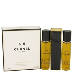 Chanel No.5 Twist and Spray EDP naiselle 3 x 20 ml hinta ja tiedot | Chanel Hajuvedet ja tuoksut | hobbyhall.fi