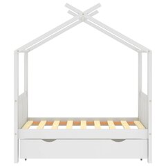 vidaXL Lasten sängynrunko laatikolla valkoinen täysi mänty 70x140 cm hinta ja tiedot | Lastensängyt | hobbyhall.fi