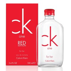 Calvin Klein CK One Red Edition EDT naiselle 100 ml hinta ja tiedot | Calvin Klein Koulutarvikkeet | hobbyhall.fi