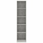 vidaXL 5-tasoinen kirjahylly betoninharmaa 40x24x175 cm lastulevy hinta ja tiedot | Hyllyt | hobbyhall.fi