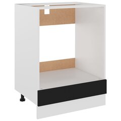 vidaXL Uunikaappi musta 60x46x81,5 cm lastulevy hinta ja tiedot | Keittiön kaapit | hobbyhall.fi