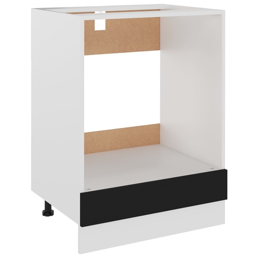 vidaXL Uunikaappi musta 60x46x81,5 cm lastulevy hinta ja tiedot | Keittiön kaapit | hobbyhall.fi