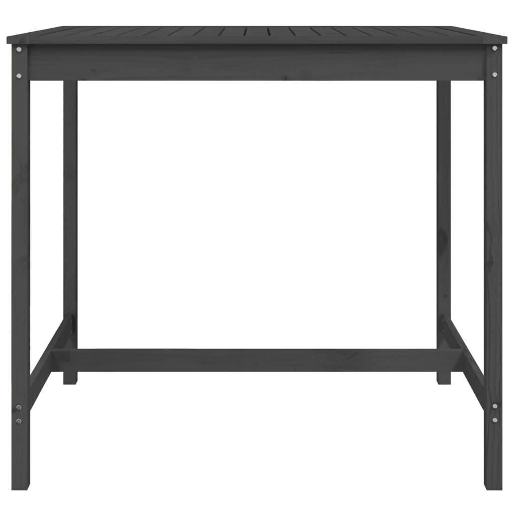 vidaXL Puutarhapöytä harmaa 121x82,5x110 cm täysi mänty hinta ja tiedot | Puutarhapöydät | hobbyhall.fi