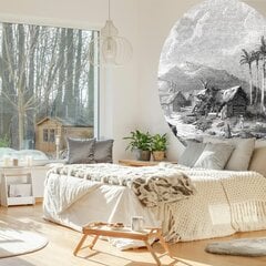 WallArt Tapetti ympyrä Landscape of Guadeloupe 190 cm hinta ja tiedot | Valokuvatapetit | hobbyhall.fi