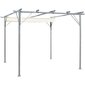 vidaXL Pergola sisäänvedettävällä katolla kermanvalkoinen 3x3 m teräs hinta ja tiedot | Puutarhapaviljongit | hobbyhall.fi