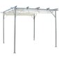 vidaXL Pergola sisäänvedettävällä katolla kermanvalkoinen 3x3 m teräs hinta ja tiedot | Puutarhapaviljongit | hobbyhall.fi