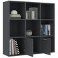 Kirjahylly vidaXL, harmaa, 98x30x98cm, MDF hinta ja tiedot | Hyllyt | hobbyhall.fi