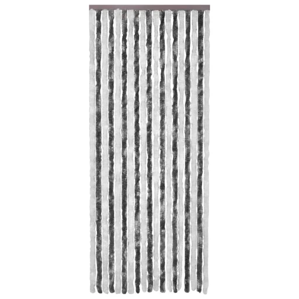 vidaXL Hyönteisverho harmaa ja valkoinen 90x200 cm Chenille hinta ja tiedot | Hyttysverkot | hobbyhall.fi