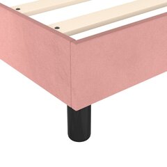 vidaXL Box jousisänky patjalla, pinkki, 140x190 cm, sametti hinta ja tiedot | Sängyt | hobbyhall.fi