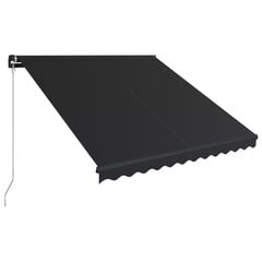 vidaXL Manuaalisesti sisäänkelattava markiisi 350x250 cm antrasiitti hinta ja tiedot | Aurinkovarjot ja markiisit | hobbyhall.fi