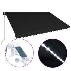 vidaXL Sisäänkelattava markiisi tuulisensori ja LED 500x300cm hinta ja tiedot | Aurinkovarjot ja markiisit | hobbyhall.fi