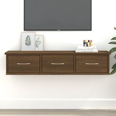 vidaXL TV-seinäkaappi ruskea tammi 88x26x18,5 cm tekninen puu hinta ja tiedot | Hyllyt | hobbyhall.fi