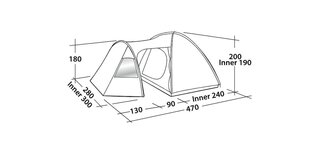 Teltta Easy Camp Eclipse 500, vihreä hinta ja tiedot | Easy camp Kodinkoneet ja kodinelektroniikka | hobbyhall.fi